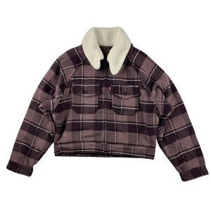 Levi's Shrunken 90's Flannel Jacket Pink Women's Size S